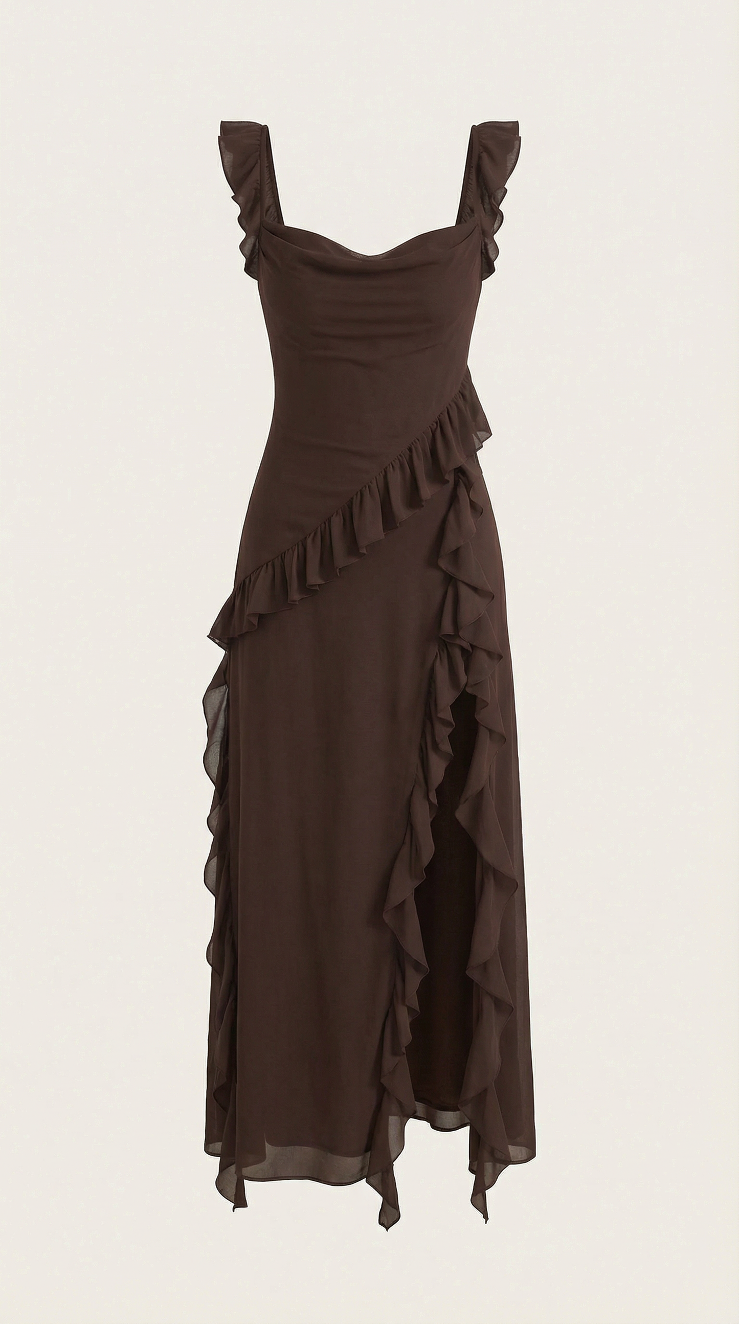 Susan | Vestido largo con volantes