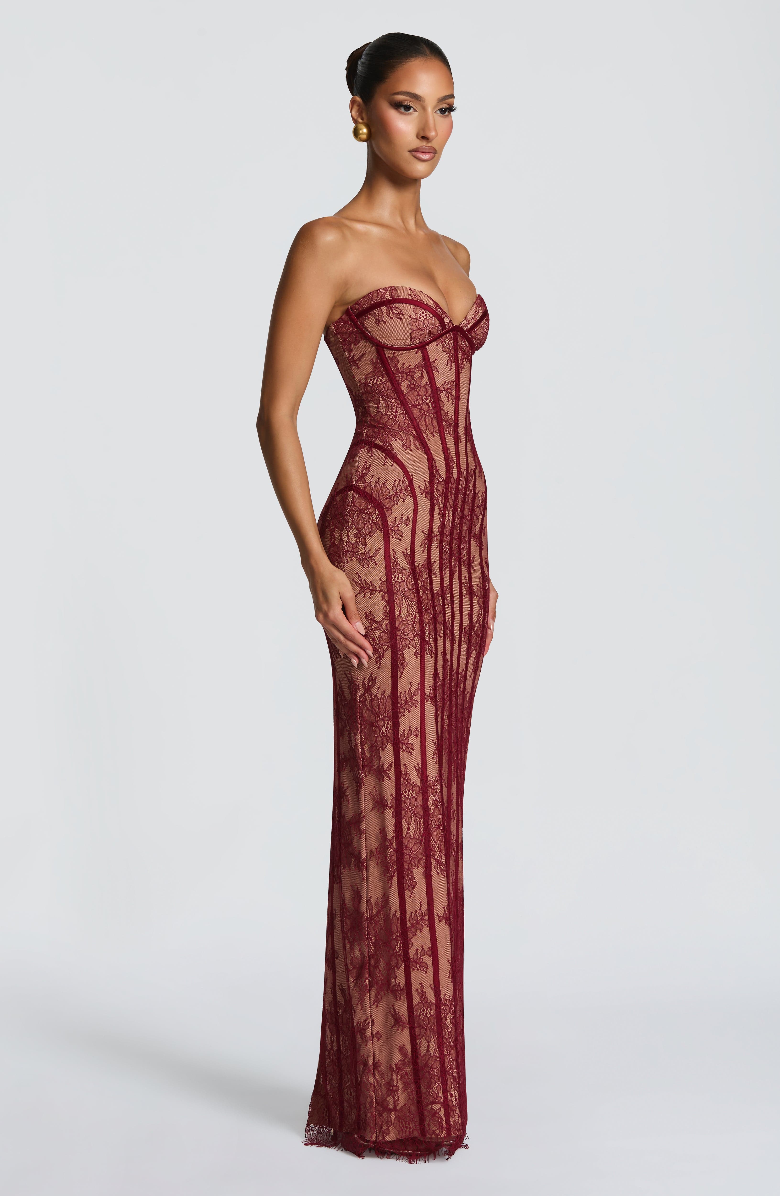 Matilda | Burgundy Long Dress