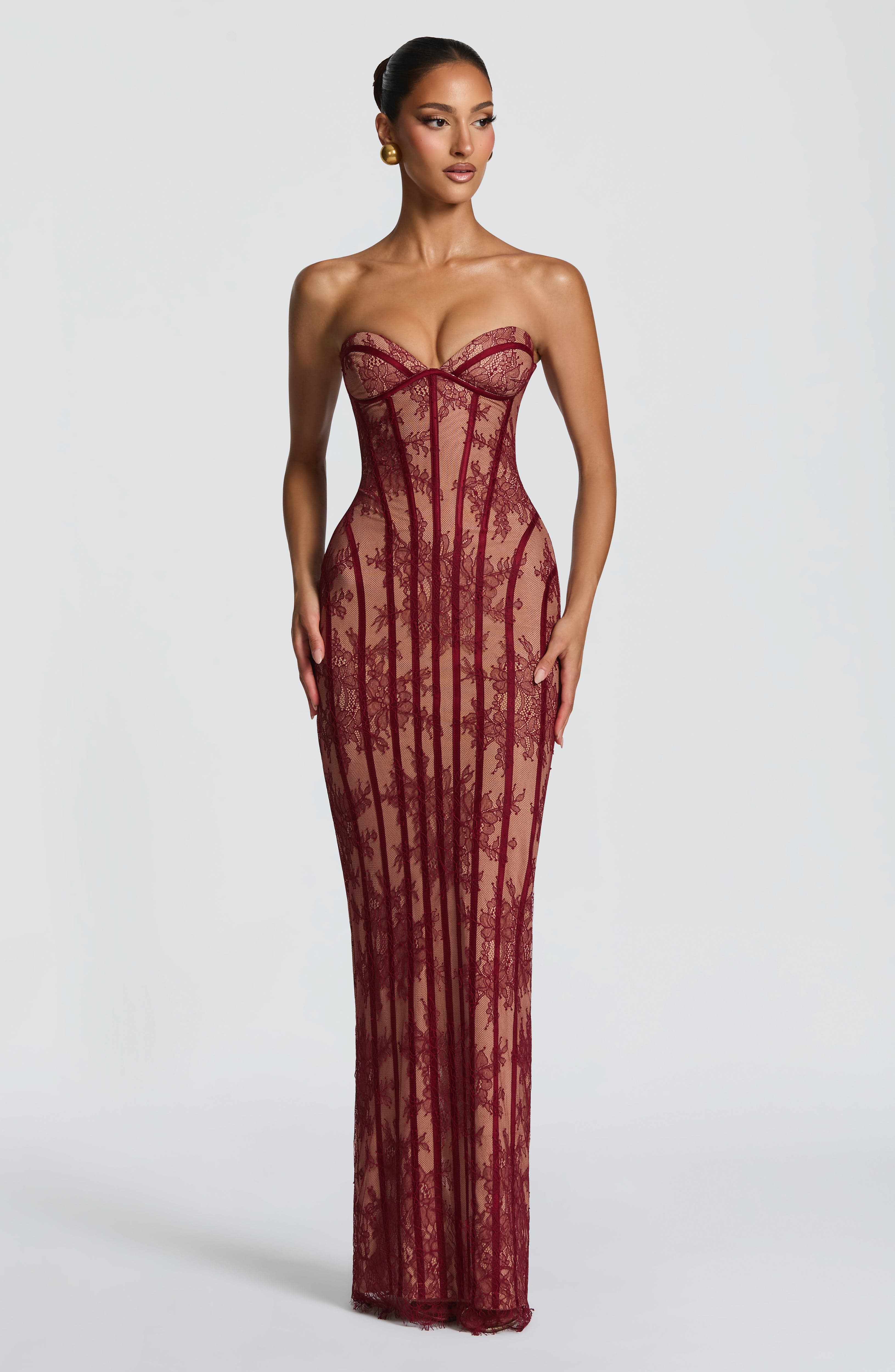 Matilda | Burgundy Long Dress