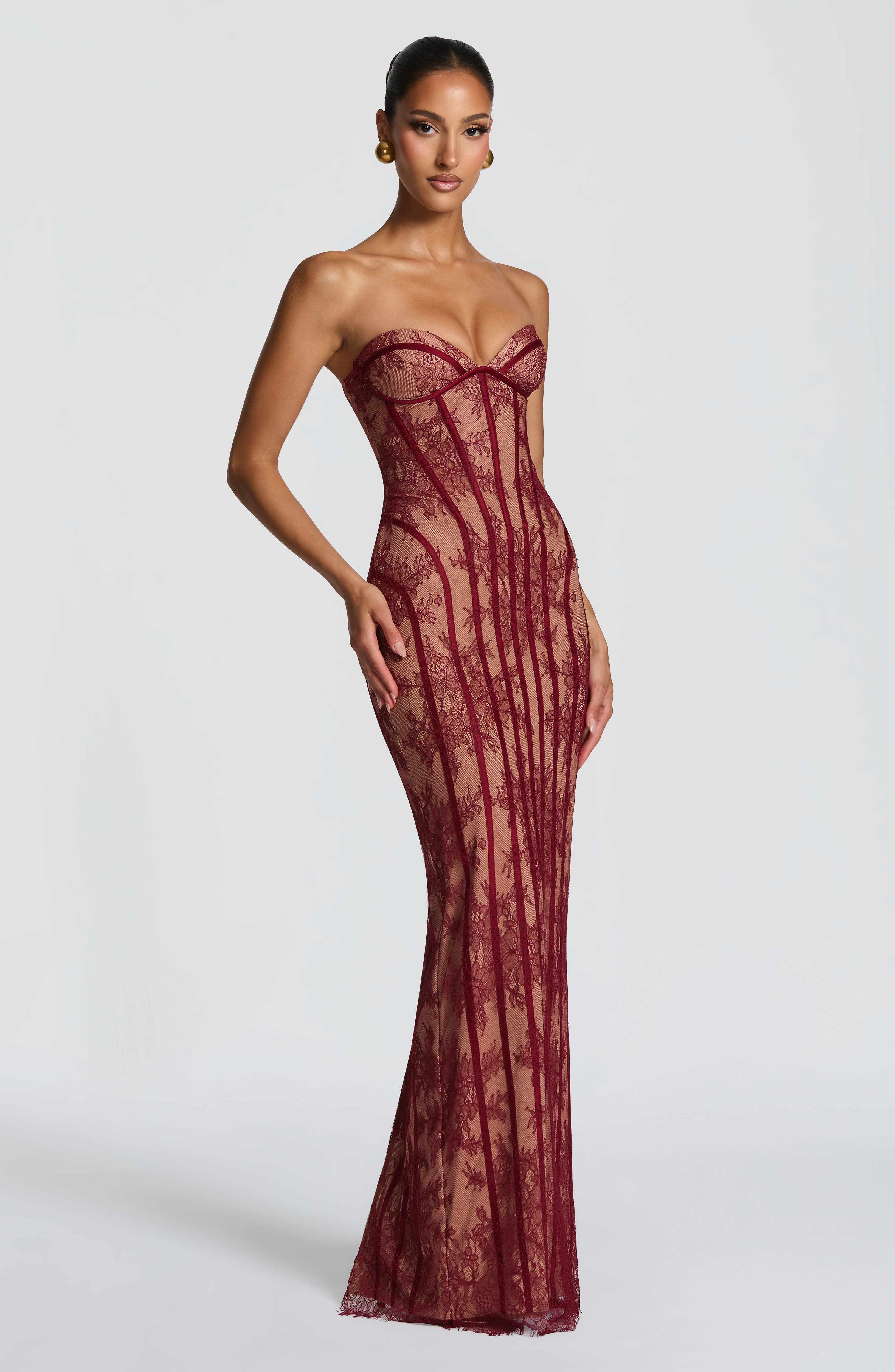 Matilda | Burgundy Long Dress