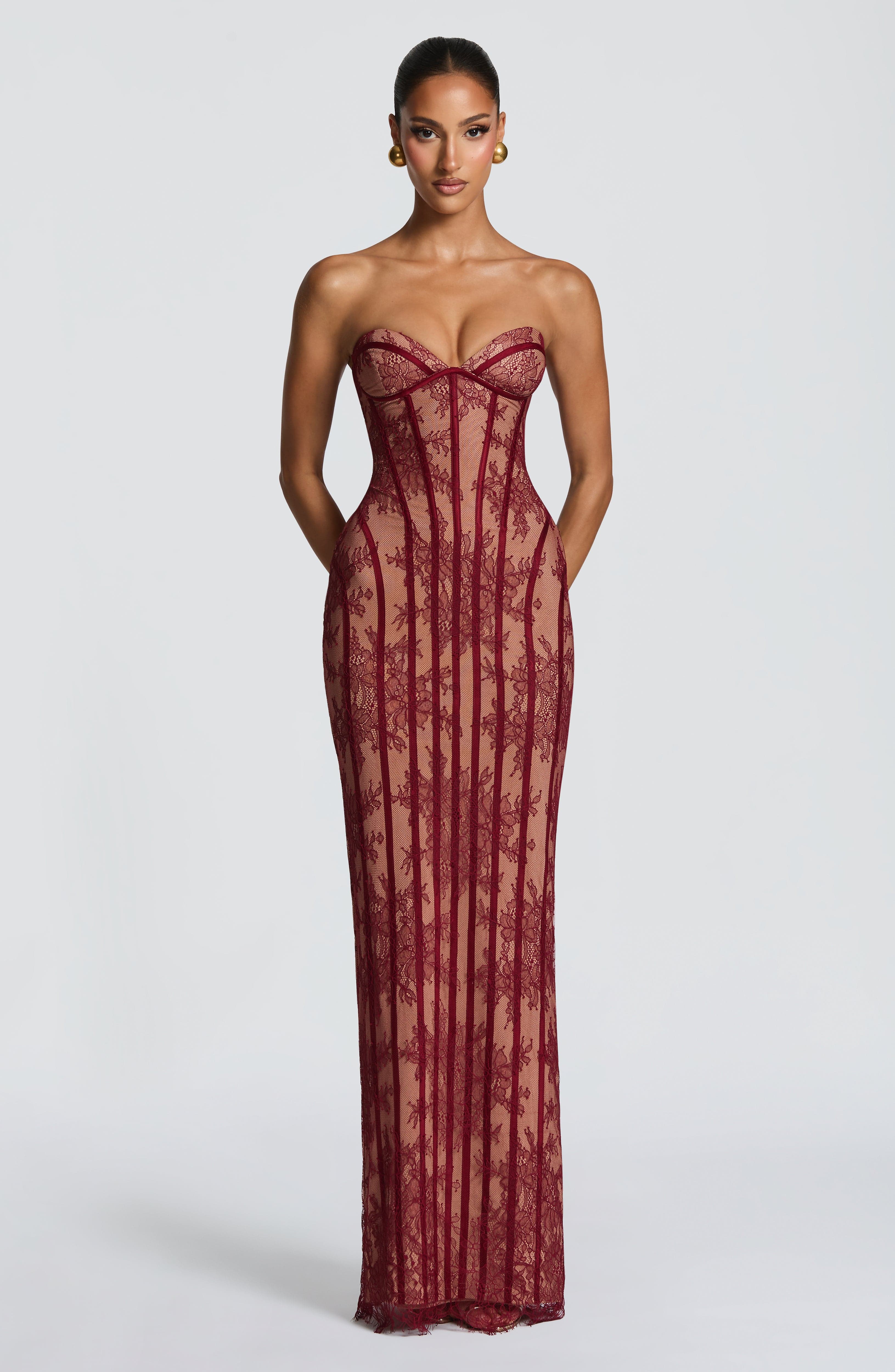 Matilda | Burgundy Long Dress
