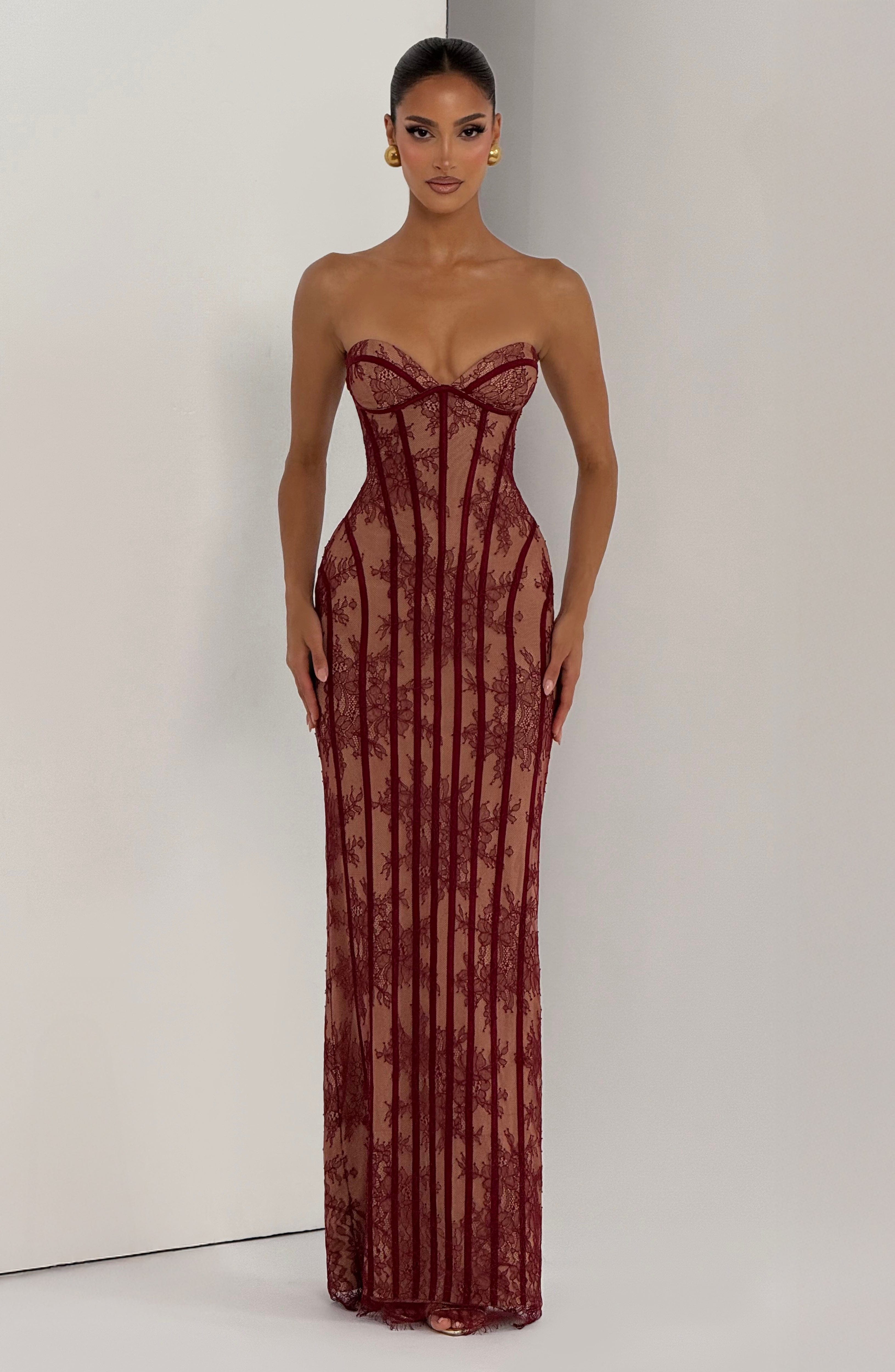 Matilda | Burgundy Long Dress