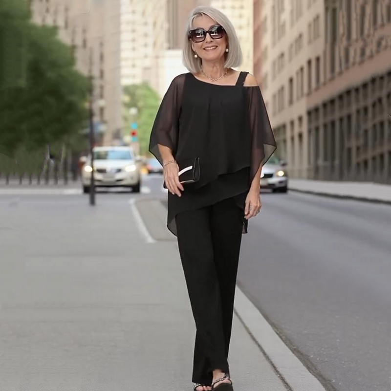 Manuela | Two-Piece Flowy Set with Wide-Leg Pants