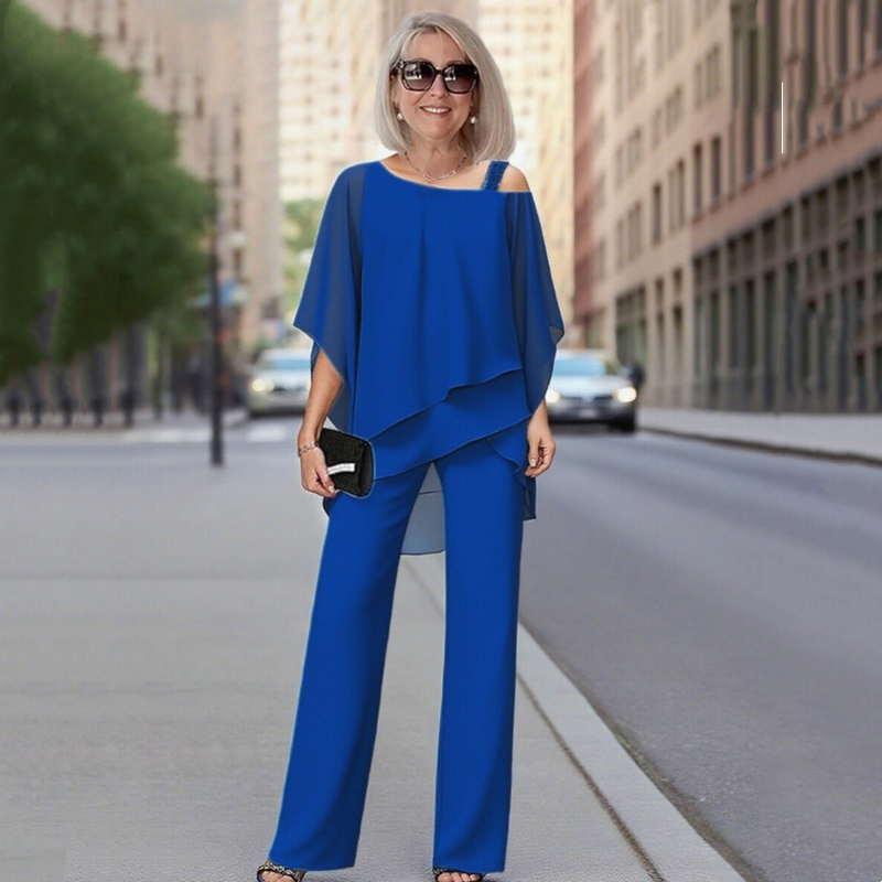Manuela | Two-Piece Flowy Set with Wide-Leg Pants